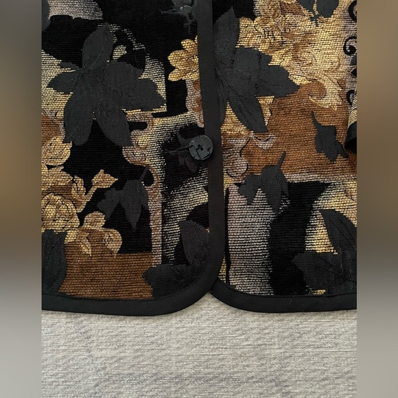 Vintage Koret reversible tapestry jacket with grape leaves - Size 18 - Picture 5 of 13